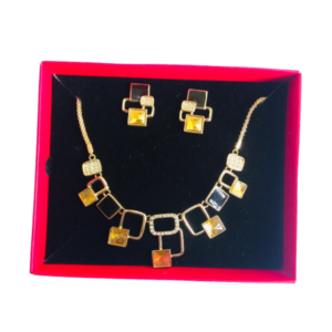 Luxe Geometric Statement Necklace Set