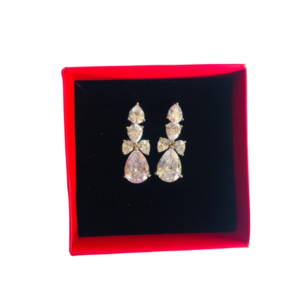 Pear Blossom Crystal Stud Earrings