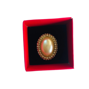 Royal Pearl Halo Brooch